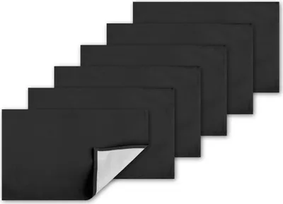 Produktbild von Platzsets Tischläufer Tischmatte Tischdecke, moderne Tischdeko (Schwarz  / 6x Platzsets)