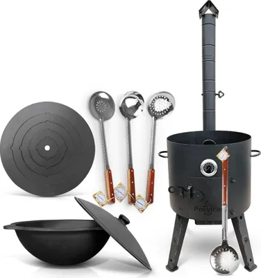 Produktbild von Gusseisen Kazan 16 L Kasan Herdplatte Feuerofen Utschak Ø 44 cm. Учак Учаг Uchag