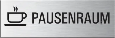 Produktbild von Schild - Pausenraum  | Türschild 240 x 80 mm Aluminium selbstklebend