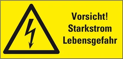 Produktbild von Dreifke® Schild I Warn-Kombischild Vorsicht! Starkstrom Lebensgefahr, praxisb...