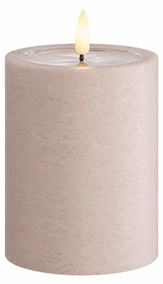 Immagine prodotto di Deluxe Homeart Unique LED Candela di cera vera rosa - 7,5 x 10 cm