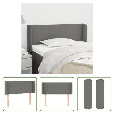 Produktbild von The Living Store Kopfteil mit Ohren Dunkelgrau 103x16x78/88 cm Stoff