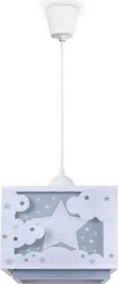Produktbild von Kinderzimmer Hängelampe Lampenschirm Stoff Regenbogen Stern Löwe Dino Mond
