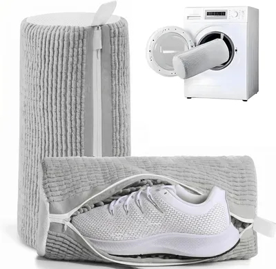 Imagen del producto de Bolsas de malla para zapatos, 2 unidades, ideales para lavar zapatos en la lavadora y la secadora, perfectas para la ropa del hogar
