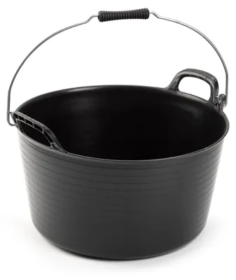 Produktbild von PlasticForte Waschekorb - flexibel - schwarz - 26 l - 49 x 46 x 27 cm