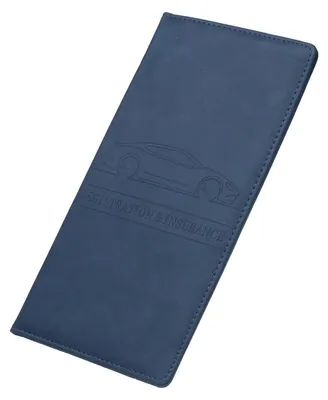 Produktbild von Auto Zulassungshalter Kunstleder Dunkelblau 24.5 x 12.5 cm