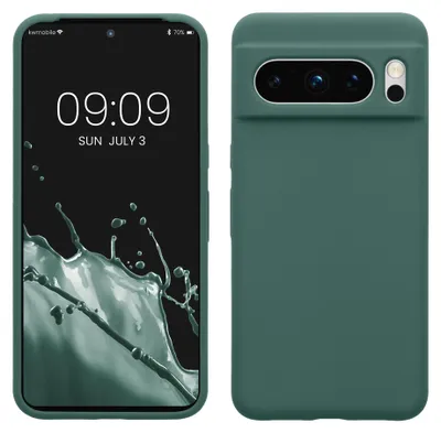 Produktbild von kwmobile Handyhülle für Google Pixel 8 Pro Hülle, für Pixel 8 Pro Case - Hülle Silikon - kabelloses Laden - Tannengrün