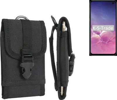 Produktbild von K-S-Trade Holster Handy Hülle kompatibel mit Samsung Galaxy S10e (DUOS) Holster Handytasche Gürtel Tasche Schutz Hülle Robust Outdoor schwarz