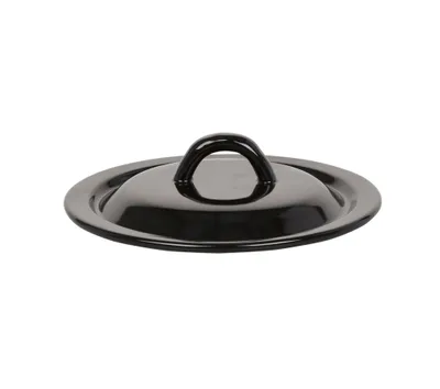 Produktbild von Emaille-Topfdeckel 20 cm schwarz, klassisch, für emaillierte Kochtöpfe, spülmaschinenfest