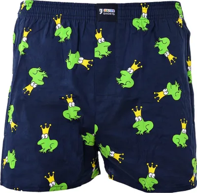 Produktbild von Happy Shorts Herren Webboxershorts - American Style, Baumwolle, gemustert Frosch M