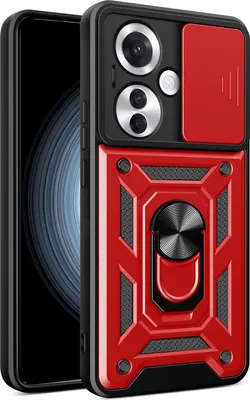 Produktbild von Hülle für Oppo Reno11 F Magnetische Ring Ständer Halter Dia Kameraschutz TPU Bumper Silikon Schutzhülle Rot