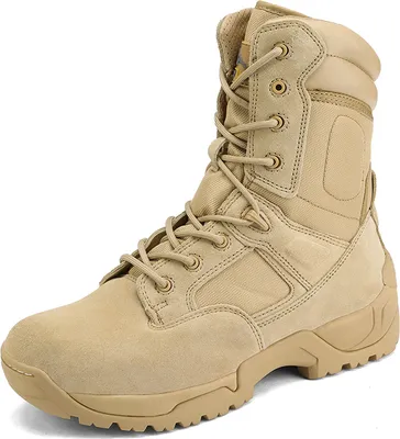 Produktbild von NORTIV 8 Herren Militärstiefel Einsatzstiefel mit Reißverschluss Taktische Boot Security Stiefel Kampfstiefel Springerstiefel Armee Outdoor Trekking Schuhe,Farbe:SAND,Größe:44.5W
