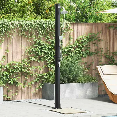 Obrázek produktu pro vidaXL Venkovní solární sprcha černá 217 cm PVC a hliník