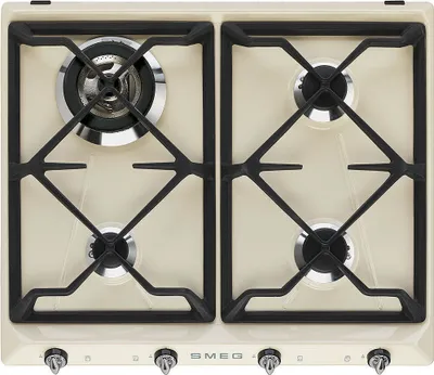 Zdjęcie produktu dla Smeg Victoria SR964PGH Płyta gazowa do zabudowy, 60 cm, 4 palniki, kolor kremowy
