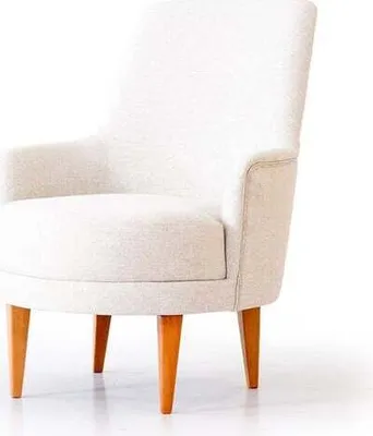 Immagine prodotto di Poltrona tessile bianca Poltrona di design monoposto da salotto elegante