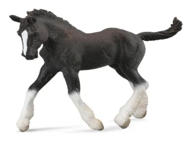 Image de Collecta 88583 Poulain Shire noir 10 cm Le monde des chevaux