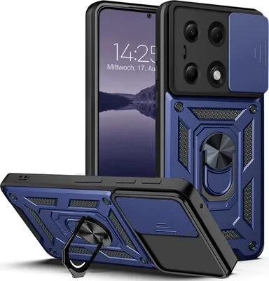 Produktbild von Armor Handyhülle für Xiaomi Redmi Note 13 Pro Kameraschutz Handy Panzer Case Cover Schutzhülle Outdoor Farbe: Blau