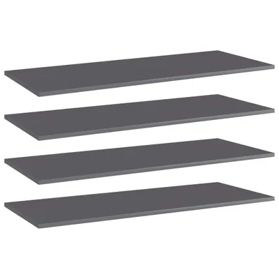 Produktbild von Bücherregal-Bretter 4 Stk. Hochglanz-Grau 100x40x1,5 cm