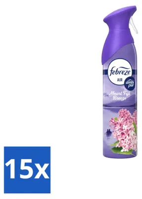Productafbeelding van 15 x Febreze luchtverfrisser spray, Mount Fuji Breeze - 185 ml - voordeelverpakking - 15 stuks