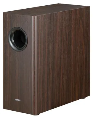 Zdjęcie produktu dla Subwoofer T5s - Aktywny - 70 W RMS - Głośnik niskotonowy o średnicy 20 cm - Bas o częstotliwości 35 Hz - Do kina domowego - Kolor brązowy