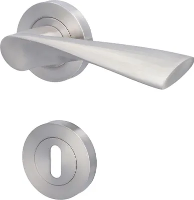 Produktbild von Alpertec BB-Rosettengarnitur Palma Edelstahl silber rund