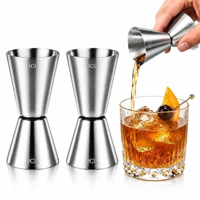 Produktbild von Cocktail Messbecher Edelstahl 2cl 4cl Jigger Barmaß Doppelmaß