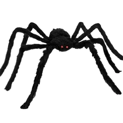 Obrázek produktu pro Halloweenská pavoučí dekorace Realistický pavouk Černý velký pavouk Strašidelný pavouk Halloweenská pavoučí hračka Deco pro interiér a exteriér 90cm 21832