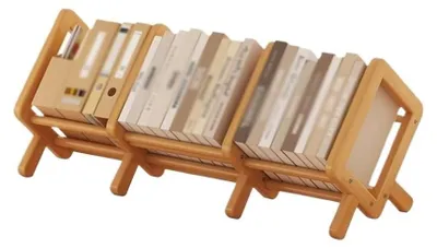 Produktbild von Verstellbares Bücherregal aus Bambus für Zuhause und Büro