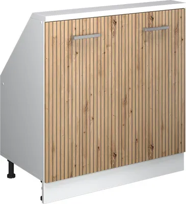 Produktbild von Küchenschrank für Dachschrägen Vicco R-Line Artisan-Eiche 80 cm mit 2 Türen, Model 58081