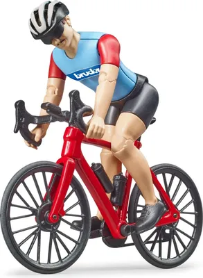 Image de Vélo de route Bruder avec figurine de cycliste