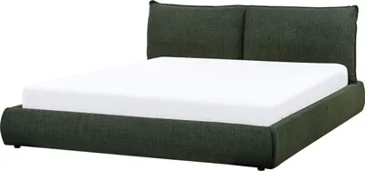 Produktbild von BELIANI Wasserbett Dunkelgrün aus Stoff 180 x 200 cm mit Matratze Zubehör Gepolstertes Hohes Kopfteil Modern Bequem Schlafzimmer Ausstattung Möbel