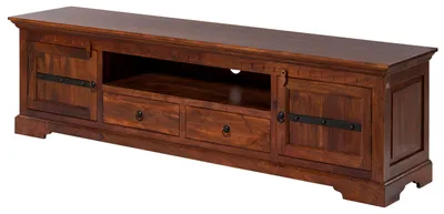 Immagine prodotto di MASSIVMOEBEL24 | mobile TV in legno di Acacia 200x45x55 nougat laccato OXFORD #326