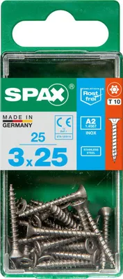 Produktbild von Spax Universalschrauben 3.0 x 25 mm TX 10 - 25 Stück Edelstahl