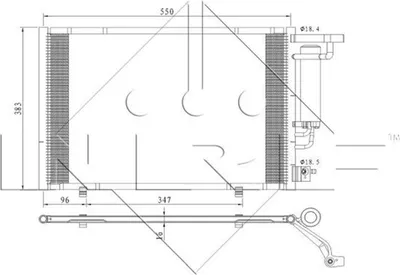 Obrázek produktu pro Kondenzátor, klimatizační systém NRF 350396
