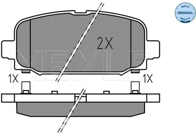 Produktbild von MEYLE 025 228 4418 Bremsbeläge Hinten für JEEP Compass (MP, M6)