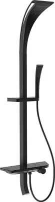 Produktbild von Mexen Sonic Aufputz-Duschset mit Duschkopf und Armatur, schwarz - 78110-70