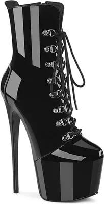 Produktbild von Pleaser JUBILANT-1014 Plateau Stiefeletten Schwarz Lack EU 39