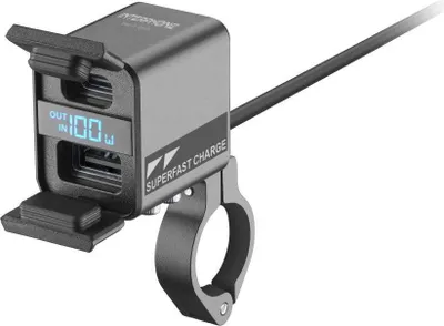 Obrázek produktu pro Obousměrná nabíječka Interphone USB-C USB-A pro údržbu a nabíjení baterií Moto 100W IP66