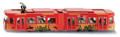 Image de Tramway Siku Modèle de train jouet rouge ; 1615