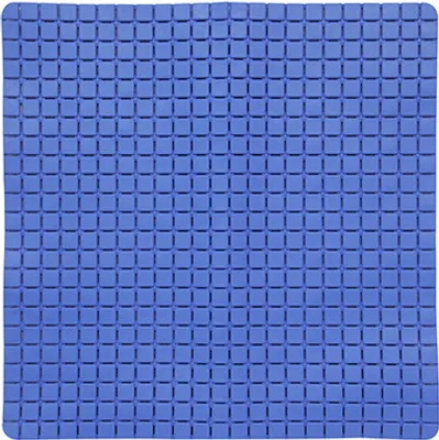 Produktbild von MSV Premium Duschmatte Badematte Badewannenmatte Badewanneneinlage antibakteriell rutschfest mit Saugnäpfen - Blau - ca. 54 x 54 cm - duftet nach Rosen - waschbar bei 60° Grad