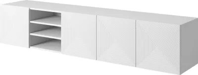 Obrázok produktu pre ZÁVESNÝ TV stolík BIELA PODLOŽKA do obývačky 200 cm TV stolík RYFLED ASHA