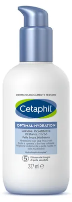 Produktbild von CETAPHIL OPTIMAL HYDRATION, Feuchtigkeitslotion, spendet Feuchtigkeit und regeneriert die Haut, Körperlotion, 237 ml
