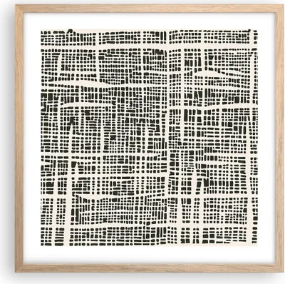 Produktbild von Gerahmtes Poster - Rahmen in heller Eiche - Textur Muster Stück - 50x50 cm - Wand Bild - Wanddeko - Wandbilder - Kunstposter - Wandposter - Bilderrahmen - Bilder - Kunstdruck - P2NAC50x50-4926