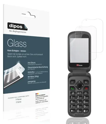 Image de 2x Protection ecrán pour TTfone TT970 mat Verre souple Film Protecteur 9H dipos