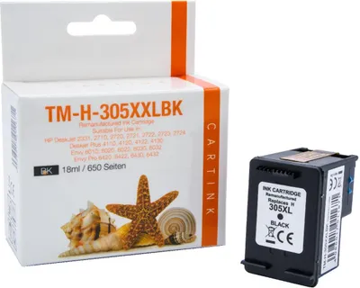 Produktbild von HP 305 schwarz XXL Refill Tinte Black für HP / 3YM62A / Ca. 650 Seiten / 170% mehr Inhalt