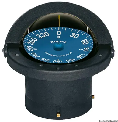 Image de RITCHIE Boussole Supersport 4"1/2 noir/bleu , 1 pièce