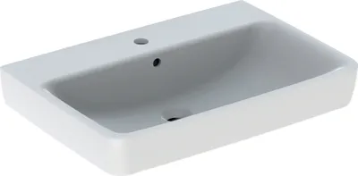 Zdjęcie produktu dla Geberit Waschtisch Renova Plan mit Hahnloch, mit ÜL 750x480mm weiß