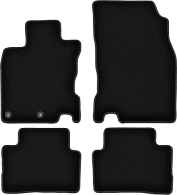 Immagine prodotto di Tappetini in velluto per Nissan Qashqai II J11 (2013-, crossover) neri, set 4 pz, con fissaggi