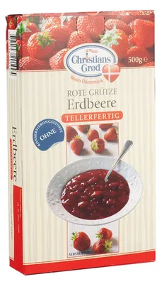 Produktbild von Dänische Rote Grütze Erdbeer 500g