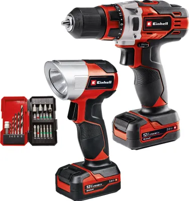 Produktbild von Einhell Akku-Bohrschrauber-Set TE-CD 12/1 Li +22+CL (2x2.0Ah)